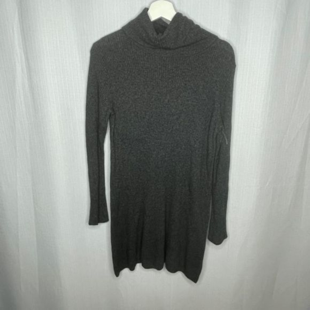Madewell Gray Alpaca Ribbed Turtleneck Dress‎